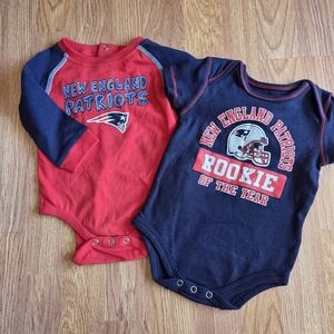 NFL New England Patriots Baby 3-6M 2pc Set New 100% Cotton Superbowl